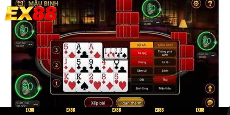 Bộ bài game mậu binh đổi thưởng thắng trắng 