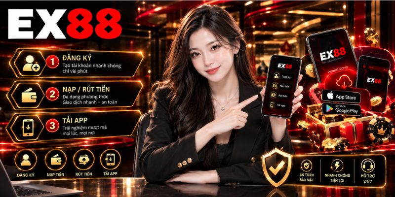 Hướng dẫn đăng ký, nạp rút và tải app EX88
